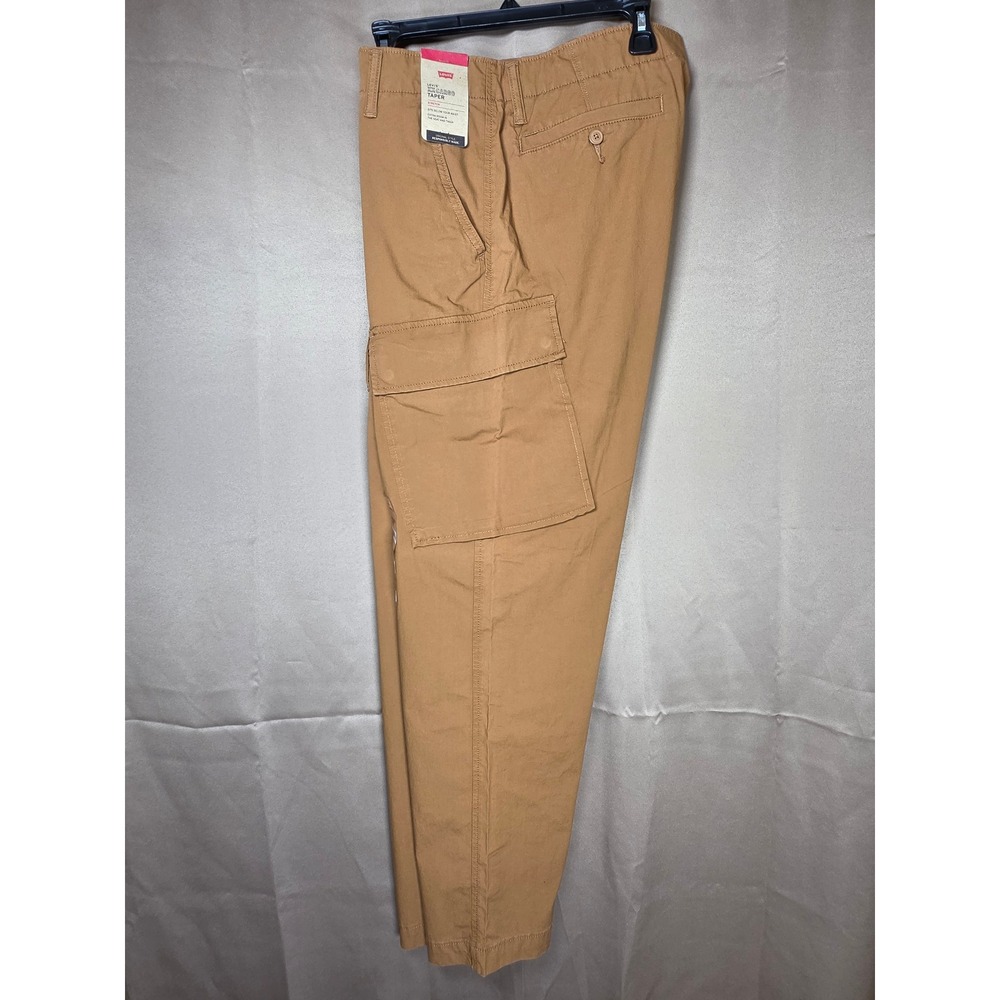Levis XX Cargo Taper Pants Mens 36x32 Brown Stretch Canvas  NWT